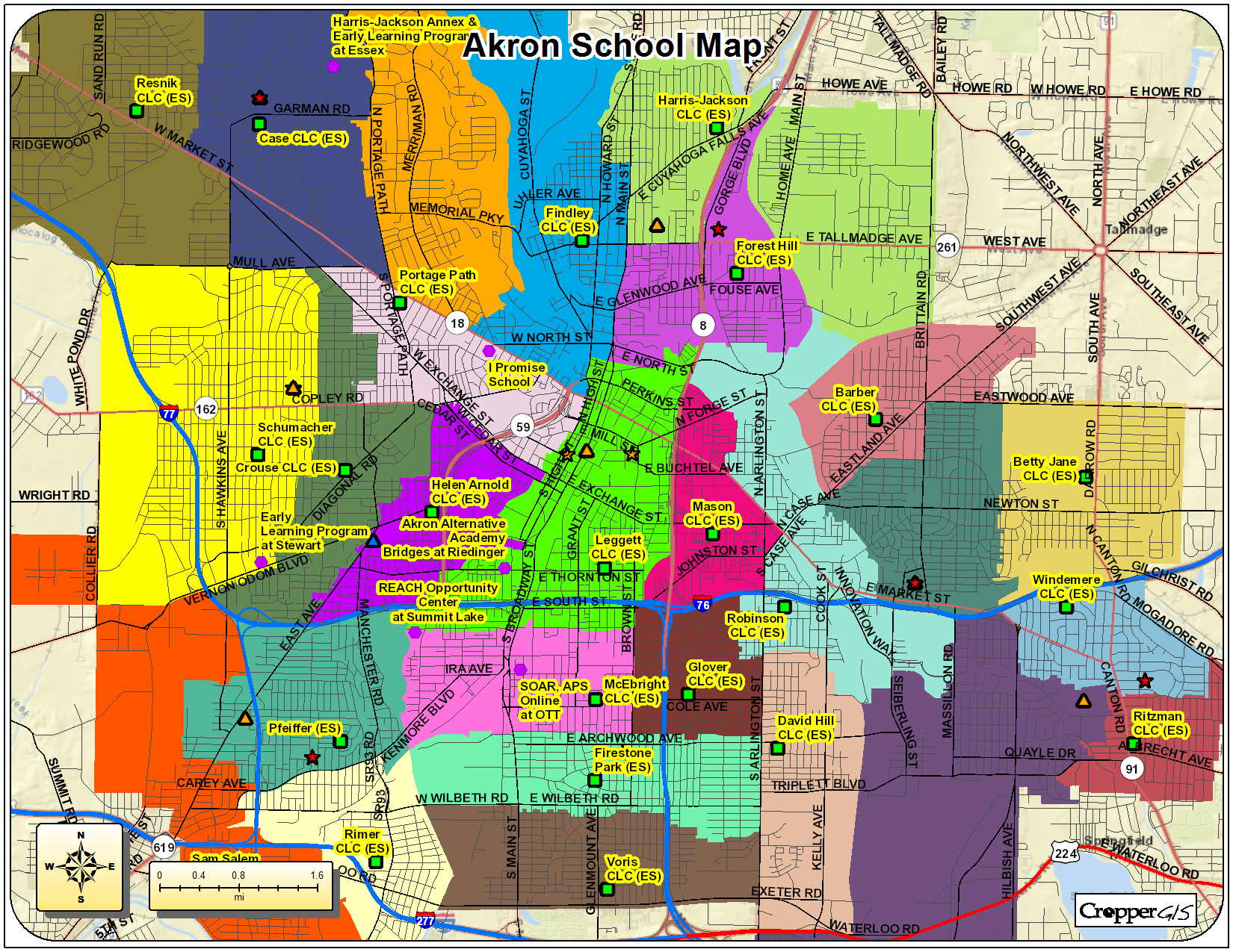 Akrorn School map